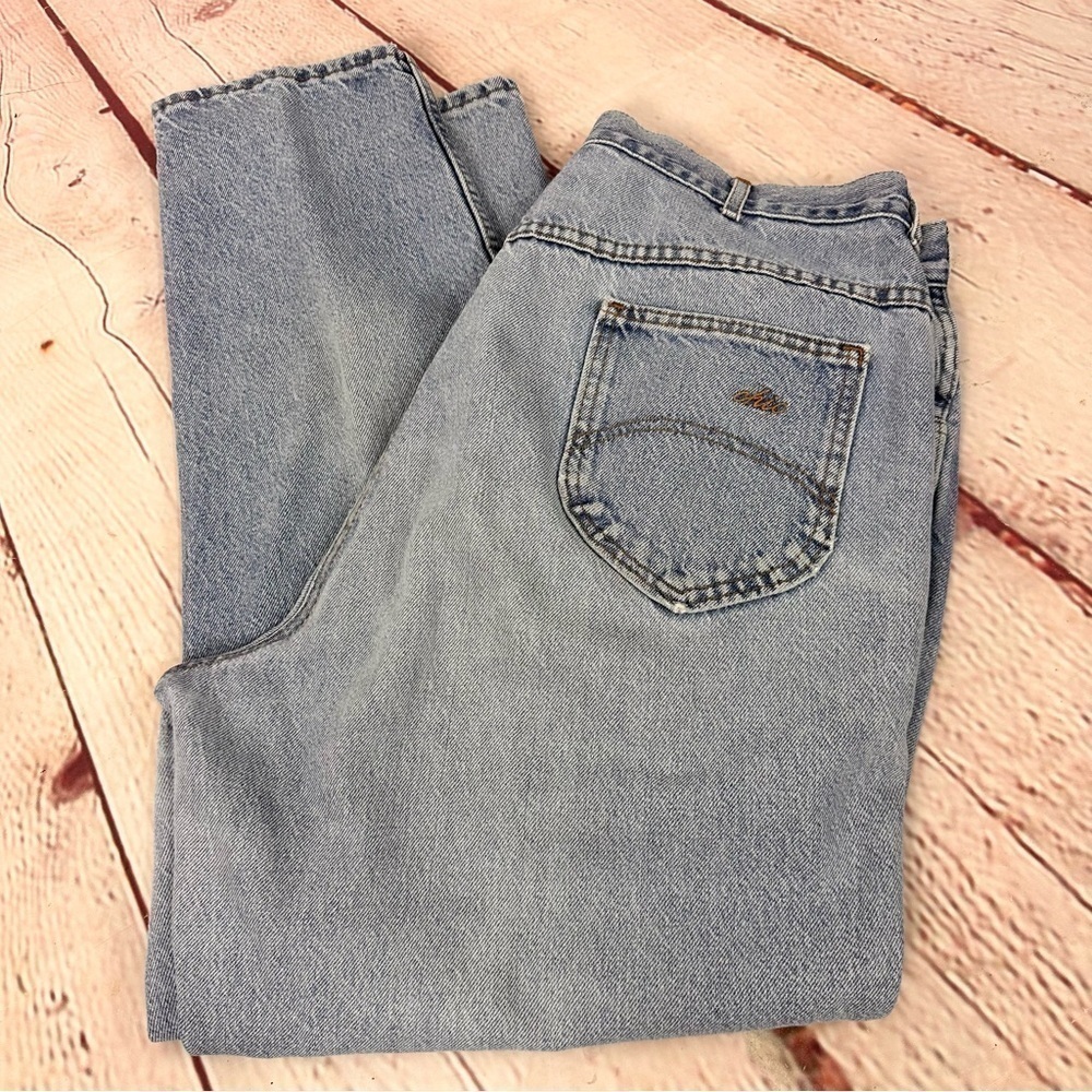 Vintage original Chic jeans high waist mom jeans size 22 light wash distressed